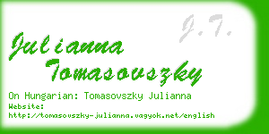 julianna tomasovszky business card